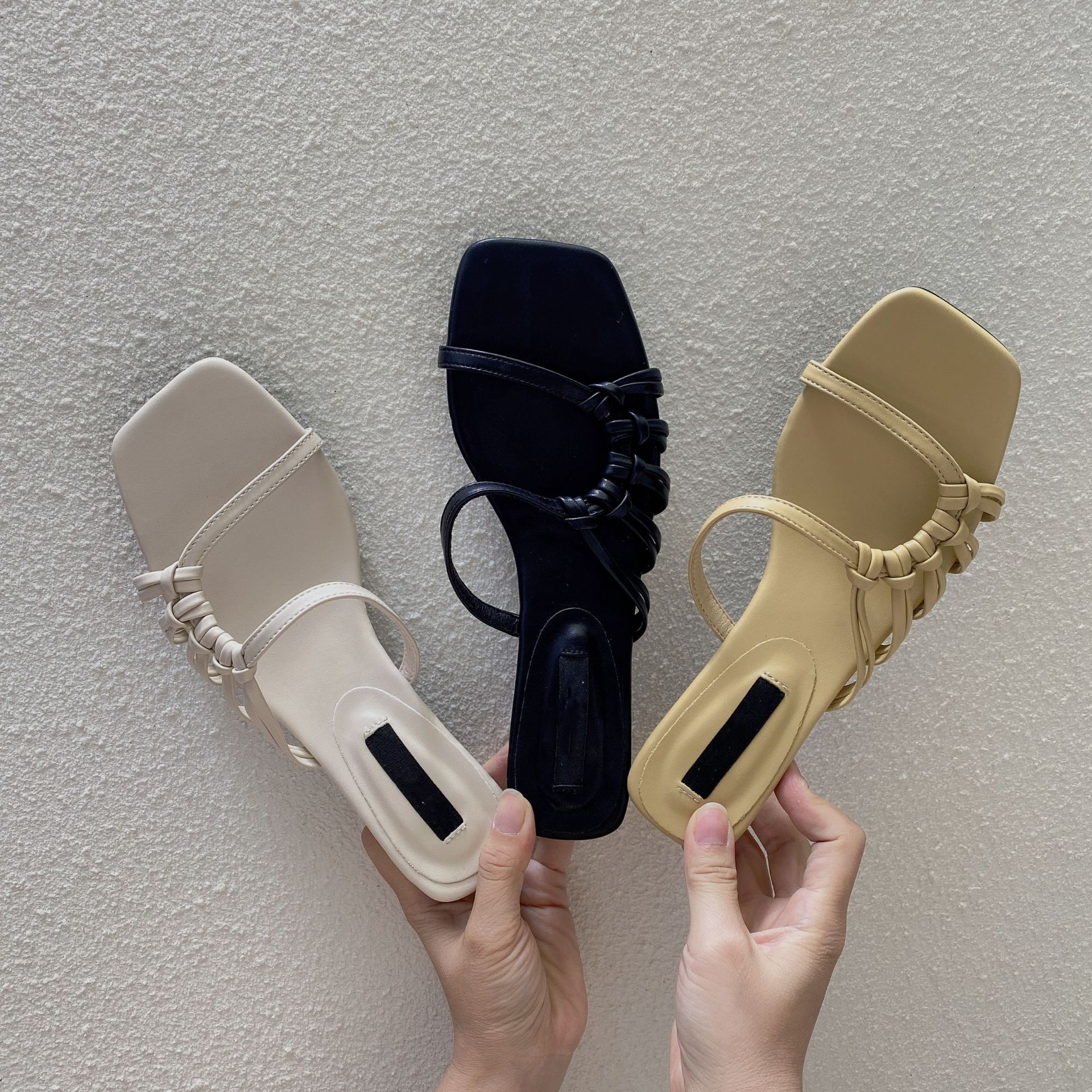 Dress Shoes Brand Female Summer Elegant Flowers Design Women's Slippers Casual Fashionable Outer Wear High Heel Slides Women