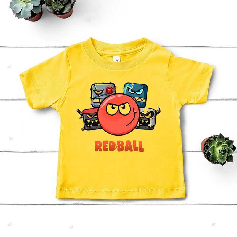 Funny Boys T-Shirts Game Shop Red Ball 4 Cartoon Print Teen Tshirts Fashion Casual Baby Tshirts Yellow Short Sleeve Hip Hop Tops T250603