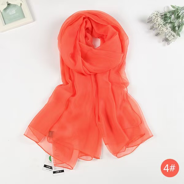 K917 Ice silk scarf for women's new spring and summer scarf for summer sun protection large-size solid color chiffon shawl beach towel wholesale