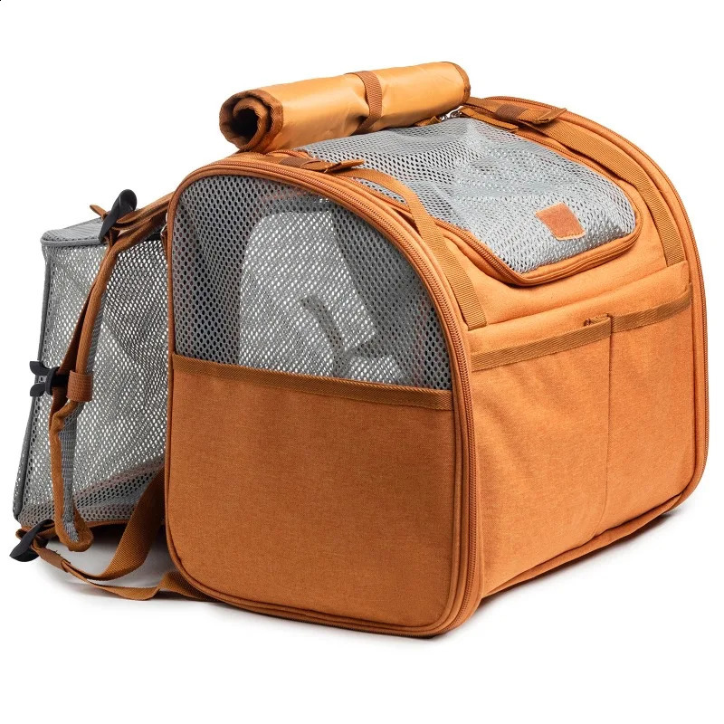 1pcs Expandable Breathable Cat Backpack Lightweight Pet Travel Bag for Cats with Mesh Ventilation and Outdoor Backpack 250526