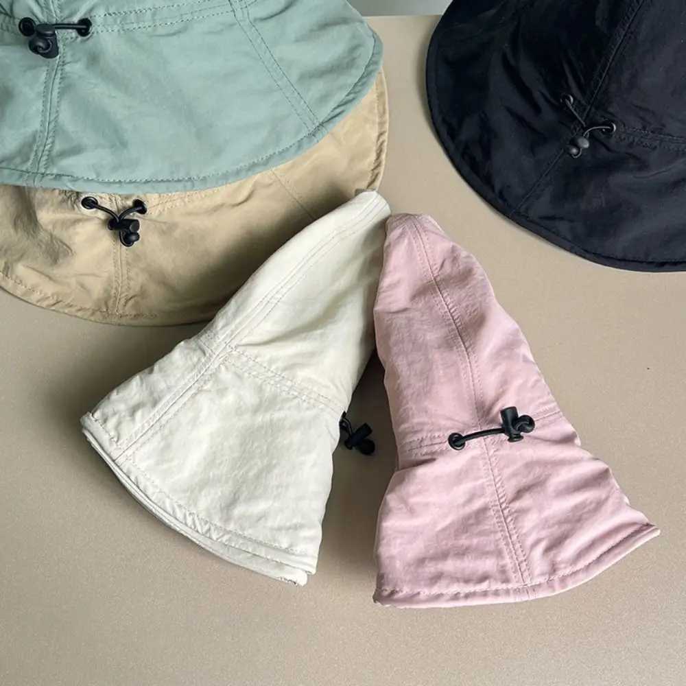 Fashion Waterproof Foldable Bucket Hat UV Protection Portable Outdoor Sun Hat Wide Brim Sunscreen Fisherman Cap for Women W250602