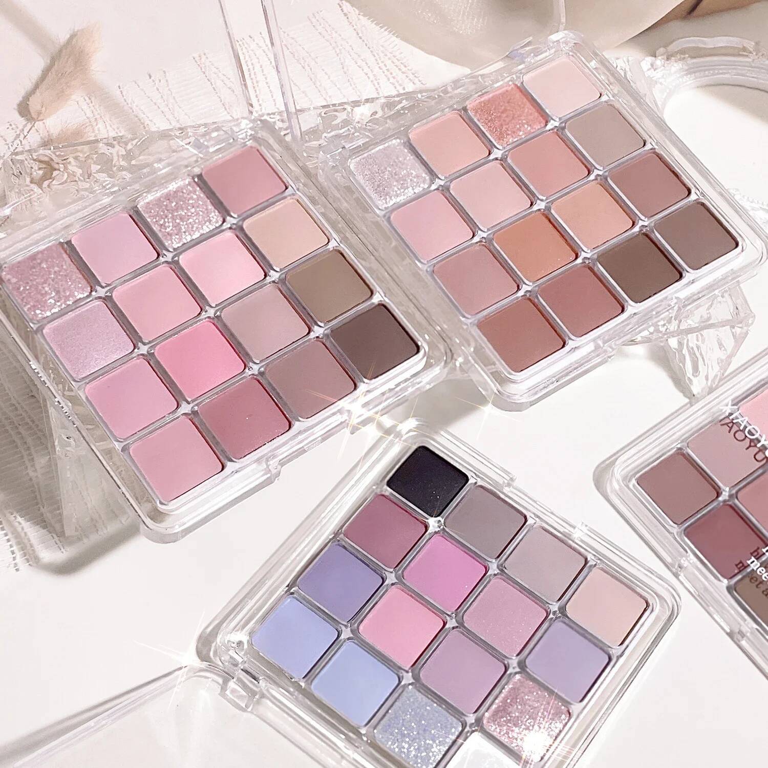 Sixteen sunset magic glitter matte sequins earth color Korean eye shadow makeup plate