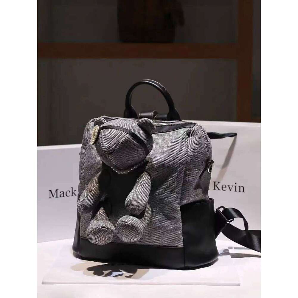 Large Capacity Fashion Backpack Cute Doll Fabric Travel High Quality Women Handbag Single Shoulder Student Casual Bag