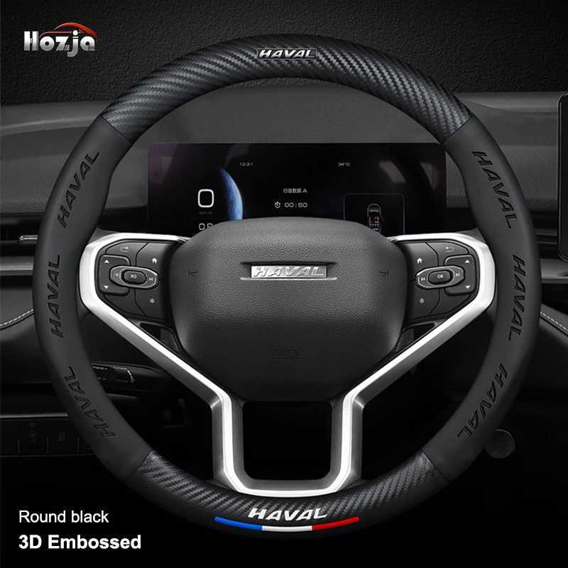 Carbon Leather Car Steering Wheel Cover for Great Wall Haval Jolion Dargo 2025 2024 2023 2022 2021 Non-slip Auto Accessories R250603