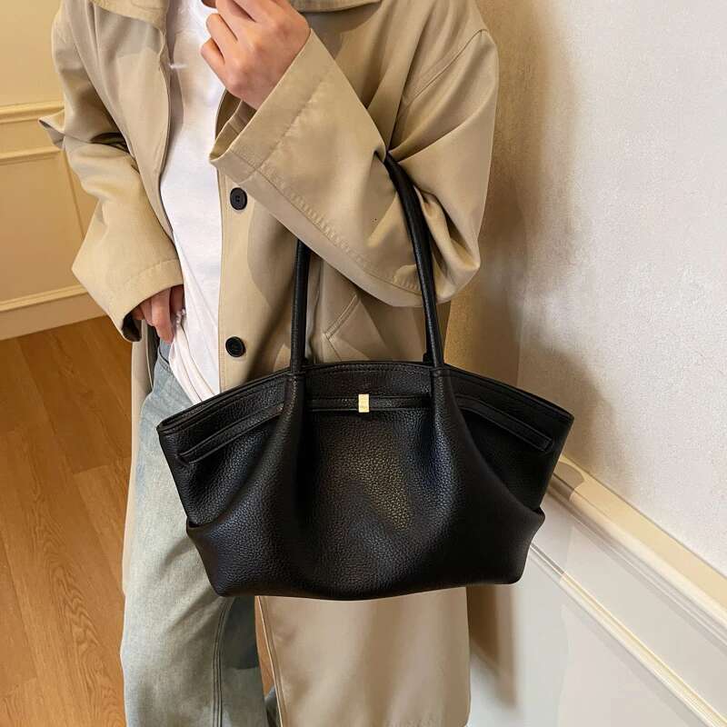 MOODS Lychee Pattern Underarm Shoulder Bags For Women Soft PU Leather Large Capacity Mini Tote Bag 2025 Designer Handbags