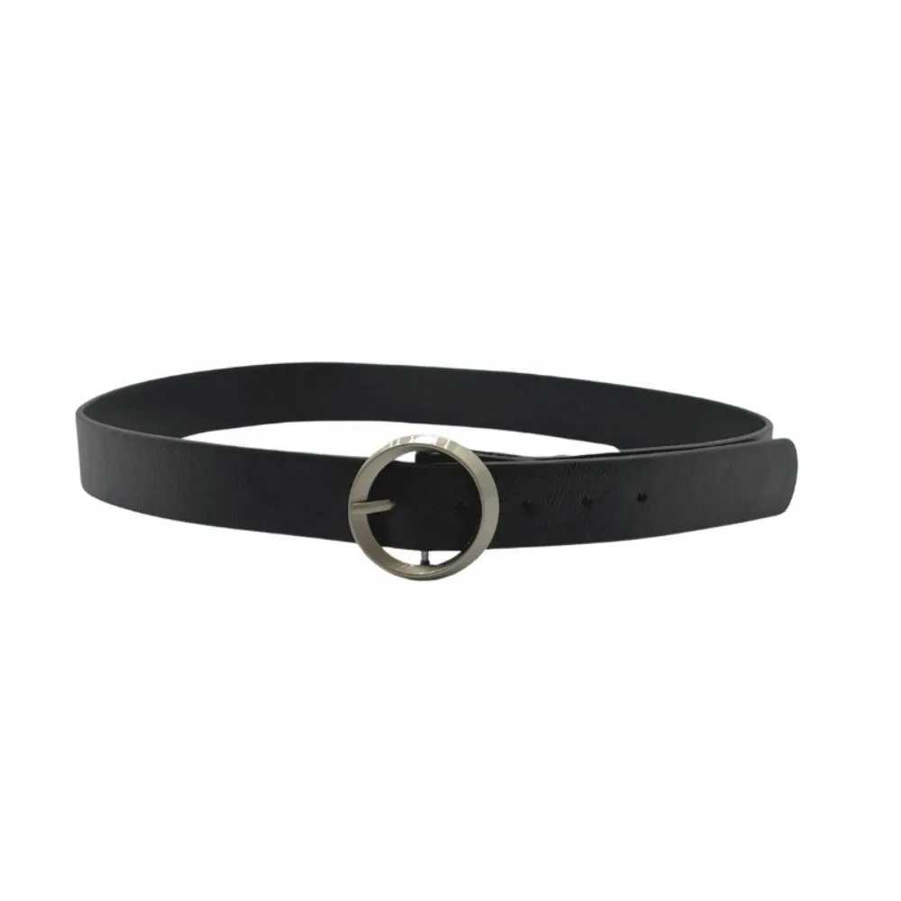 New Fashionable Round Buckle Womens Belt Casual Versatile Pin Buckle Womens Belt Unisex Simple Belt LR1766 XJ250602