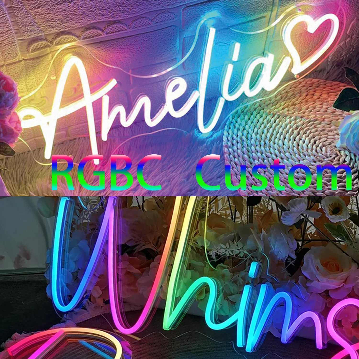 Private Custom RGB Neon Sign for Name Design Party Birthday Room Decor Bedroom Bar Shop Neon Light LED Sign Personalized GiftsXJ250602