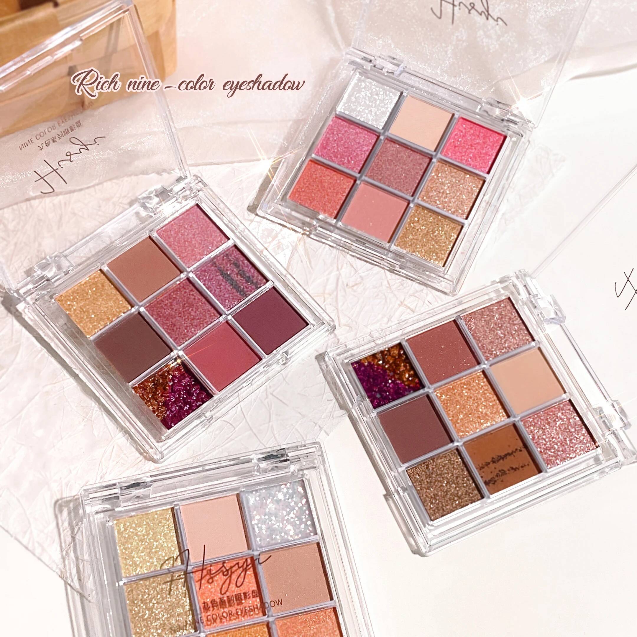 Crispy Rice Korean 9 color tray Matte Pearl waterproof long-lasting pink brown eyeshadow students