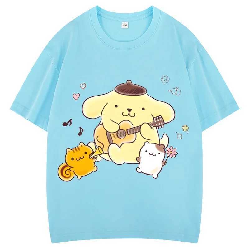 Pom Purin T-shirt Set Kids Cartoon Casual Summer Teen Short-sleeved Girls T-shirt Boys Clothing T250603