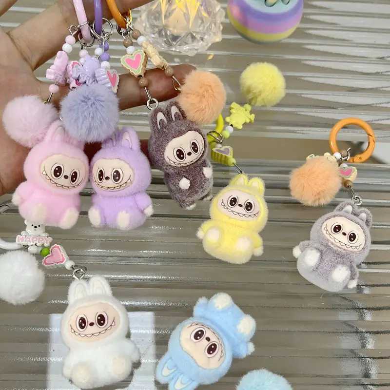 Cartoon Keychain Backpack Keyring Cell Phone Hanging Pendant DIY Couple Mobile Phone Keychain Students Key Ring Pendant GiftsXJ250602