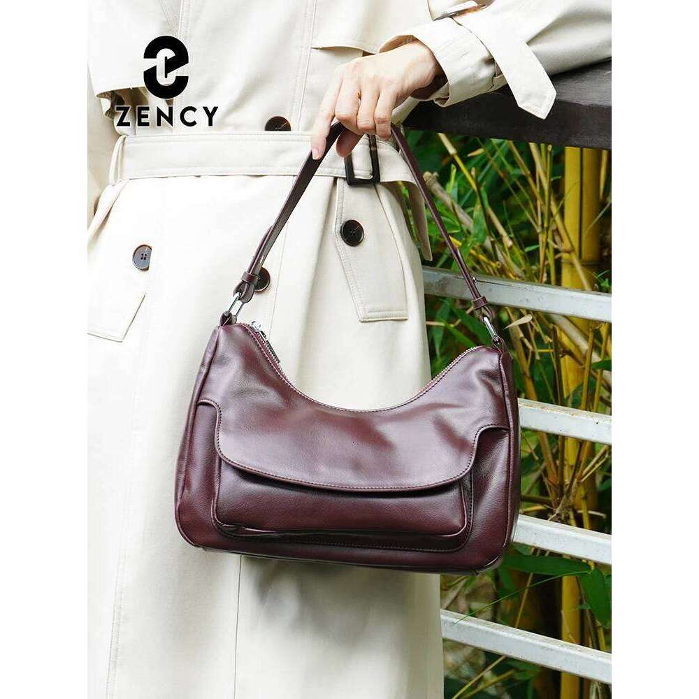 Zency Women's 100% Genuine Leather Hobo Soft Shoulder Bag Ladies Designer Crossbody Sac