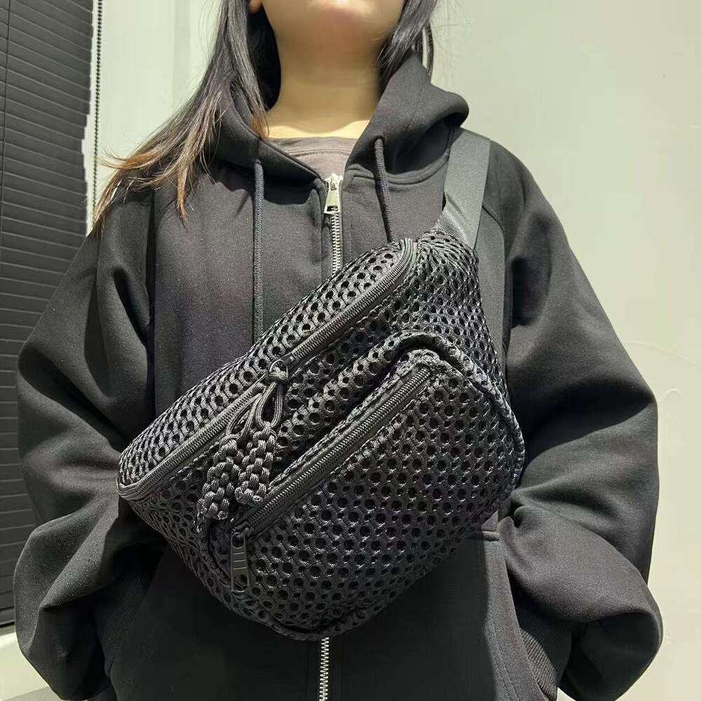 Women's bag crossbody bag saddle bag fashionable mesh lightweight multi pocket portable and compact