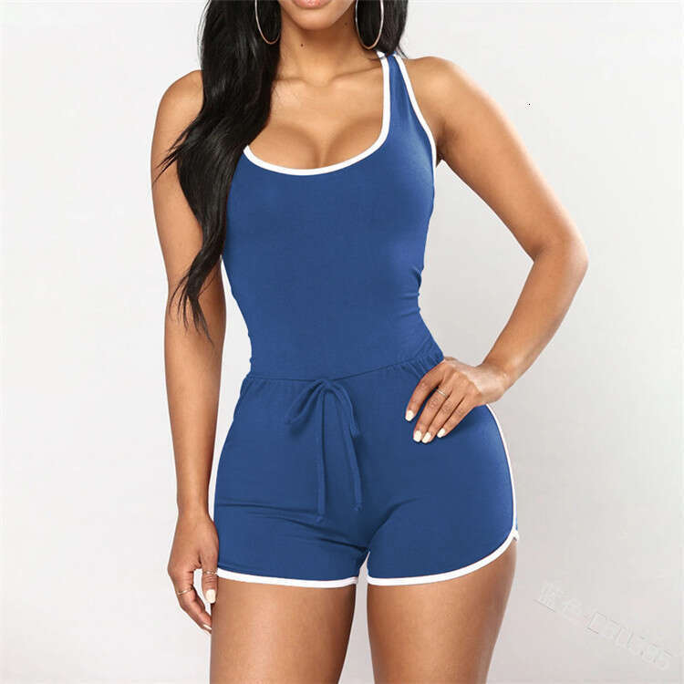 Sexy One-Piece Swimsuit Women's Solid Color Boxer Bikini Swimwear B5
