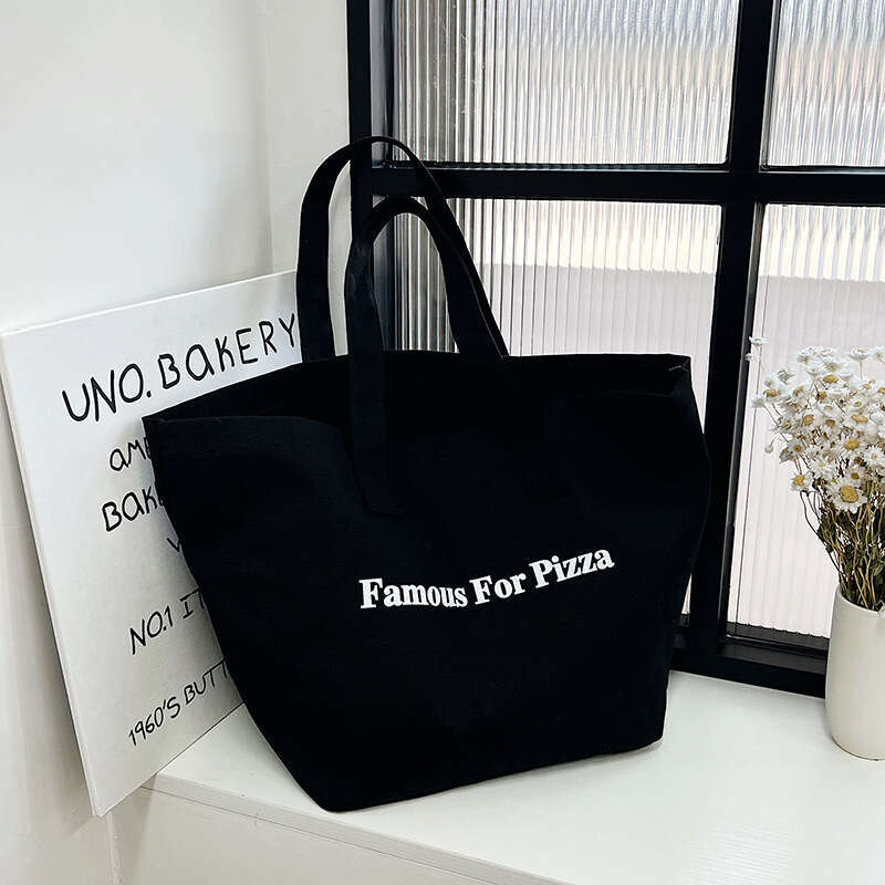 2025 New Simple Large Capacity Shoulder for Women Candy Color Trendy Handbag Niche Canvas Tote Bag