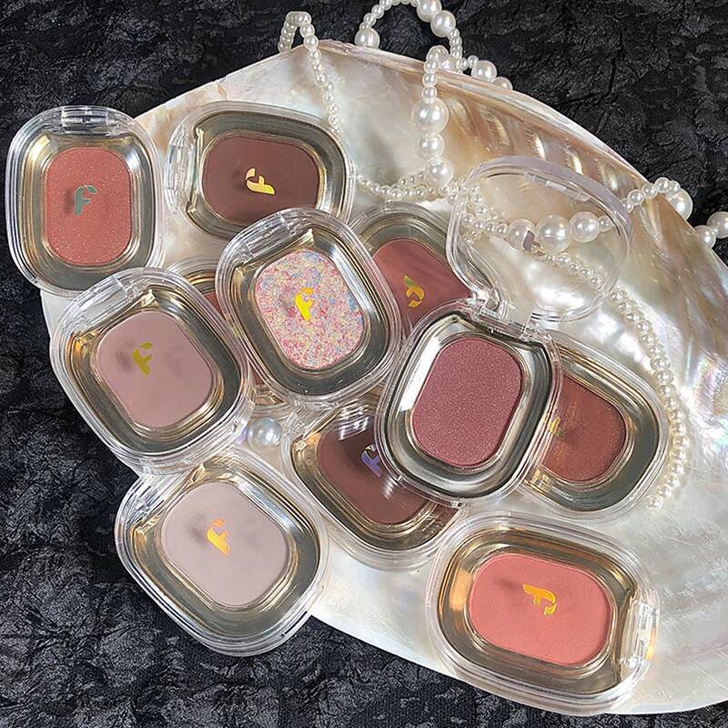 aron Grey Eyeshadow Palette Matte Shimmer Eye Shadow Base Makeup Earth Brown Pigment Blush Contour Powder Single Color Palet