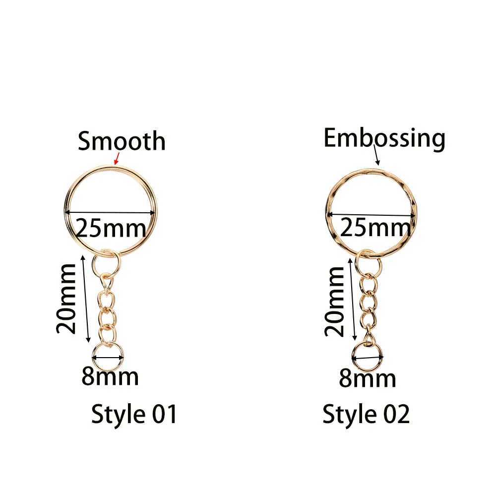 50Pcs/Lot Key Ring Key Chain Round Split Keyfob Keyrings With Jump Ring For Keychain Pendants DIY Jewelry Making AccessoriesXJ250602