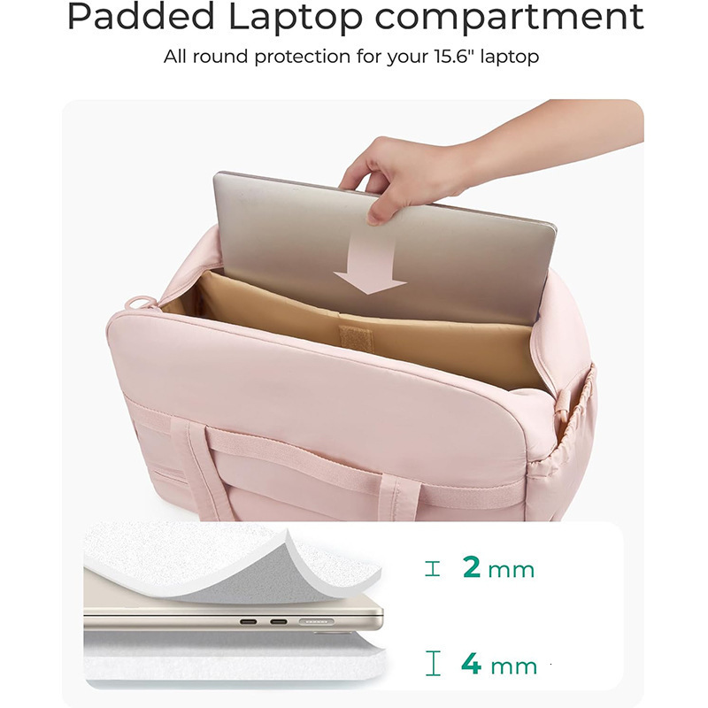 New with Shoe Compartment Down Luggage for Women Lightweight Sports Carry-on Travel Bag