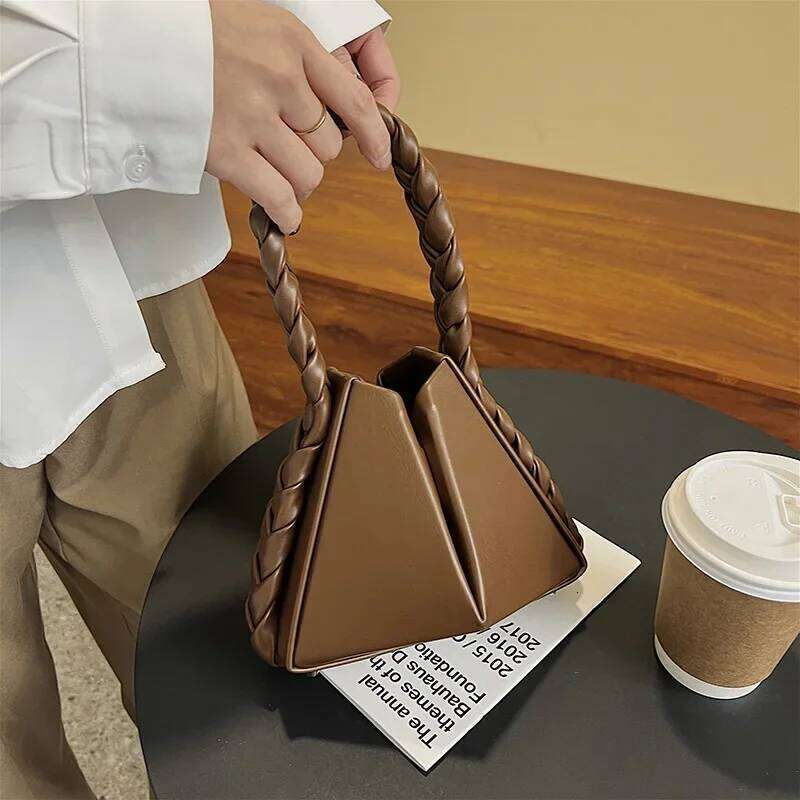 Brand Twist Tote Bags for Women High Quality Leather Shoulder Fashion Purses and Handbag Designer Crossbody Bag Cute Satchel