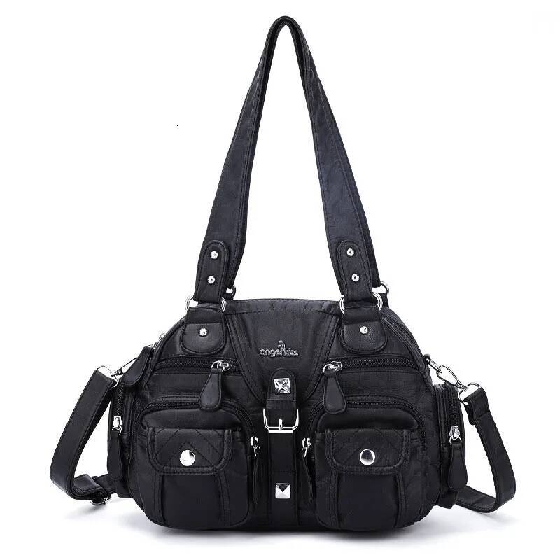 Angelkiss Women Handbags Satchel Top-handle Handbag PU Bag Dumpling Give Gifts Shoulder Bags Phone Money Pack