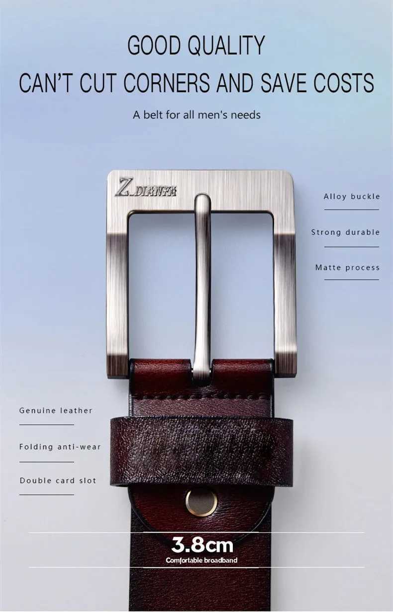 Leather Mens Belt Fashion Metal Alloy Pin Buckle Adult Luxury Brand Jeans Business Casual Waist Male Strap Brand XJ250602