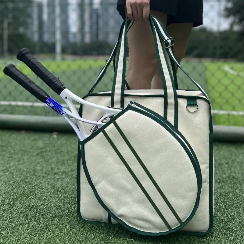 Tennis Racket Bag Large Tennis Bag Waterproof Tennis Racket Shoulder Bag Pickleball Bag for Men and Women 250530