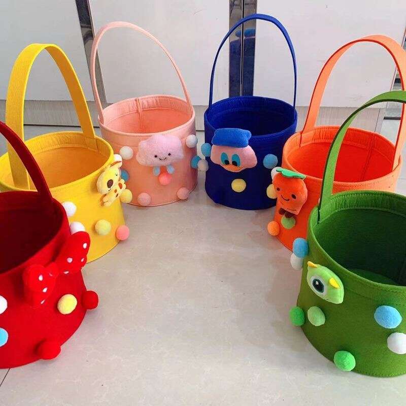Hug Bucket New Cartoon Felt for Baby Full Moon Banquet Return Gift Bag Children's Handbag