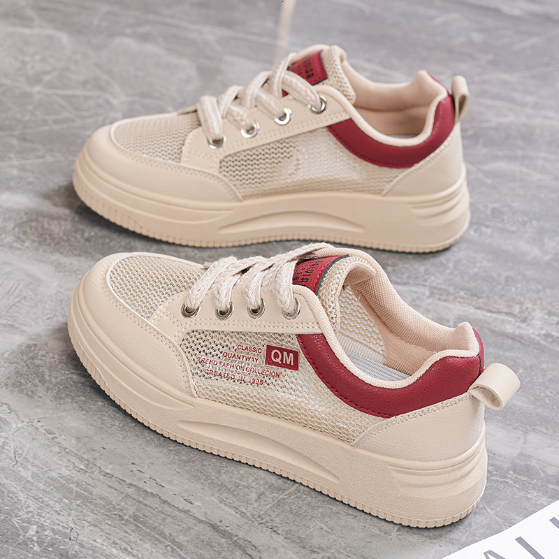 Women S New Summer Single White Shoes Casual Shoes Breathable Thin Flat Versatile Casual Mesh Sports Sneakers Ddmysaturn