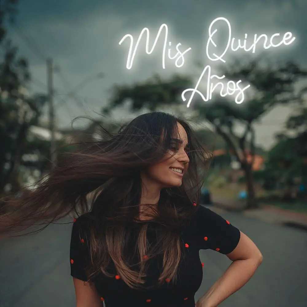 My Fifteen Years Neon Sign USB Dimmable LED Neon Light for Wall Decor White Quinceanera Neon Birthday Gift Quince Light Up Sign XJ250602