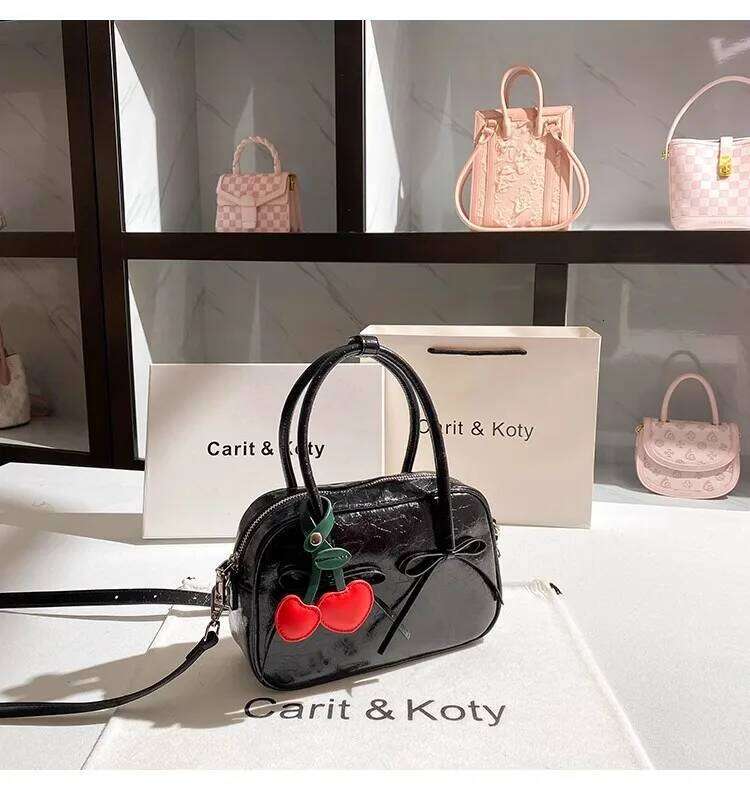 High Quality Fashion Bow Knot Pillow Women Handbag Textured Leather Shoulder Messenger Lady Purse Female Casual Bag