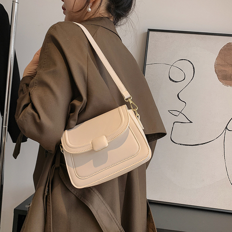 designer Niche Design Korean Style Simple Small Square Bag 2025 New Solid Color Fashion Single Shoulder Versatile Internet Celebrity Crossbody Women&#