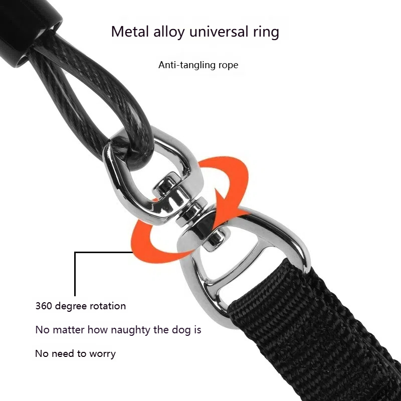 Durable Steel Wire Dog Slip Leash with Comfort Handle - No-Pull Training & Everyday Walking