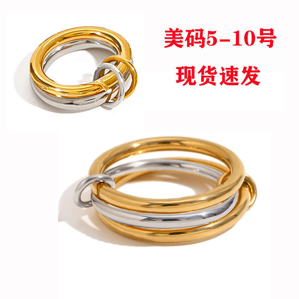 Titanium Ring Set Interlocking Stackable Rings Stainless Steel Plain Bands New Arrival