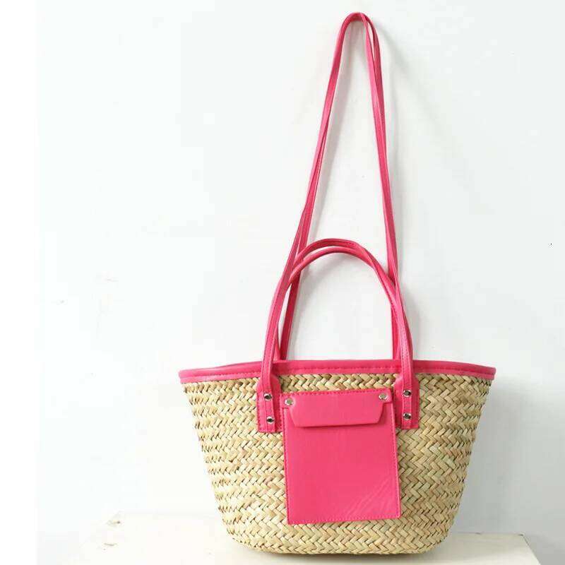 New Handheld Crossover Water Grass Vine Woven Portable Women's Beach Crossbody Shopping Bag Handbag