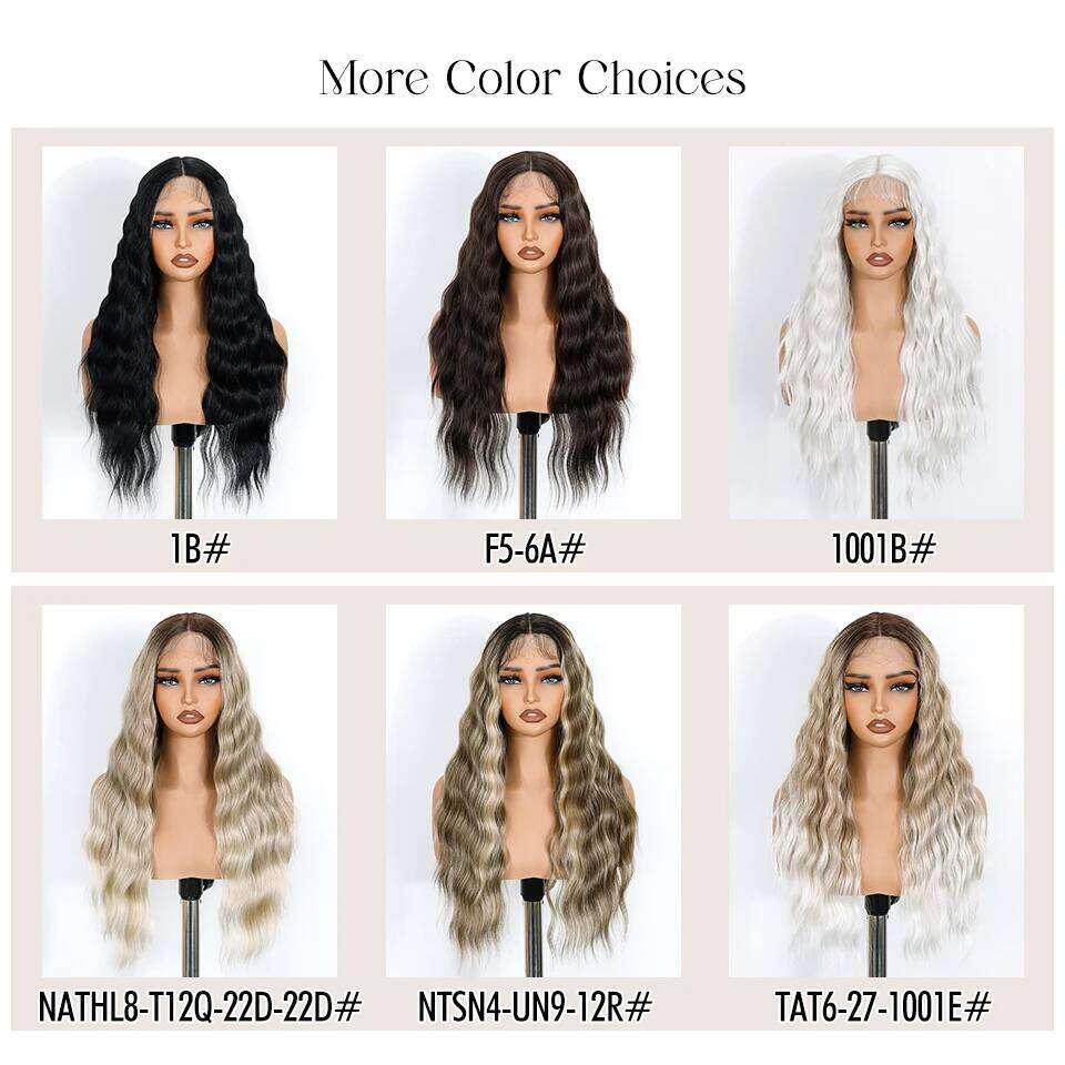 Noble Synthetic 36 " Long Part Body Wavy Golden For Women Lace Front Ombre Blonde Cosplay Wig
