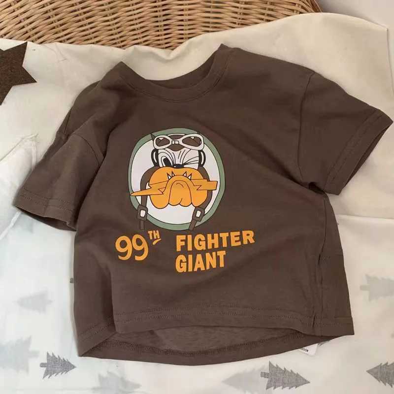 Printed Short Sleeve T-shirts Summer New Brand Tops Kids Boys Tees Casual Fashion O-neck 100% Cotton Pullover Shirt For 2-7Years T250603