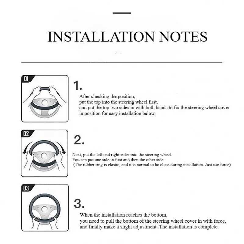 38cm Carbon Fiber Car Steering Wheel Cover Breathable Anti Slip Steering Covers for Mazda 3 bk bl 323 Axela Atenza CX-3 CX-4 CX5 R250603