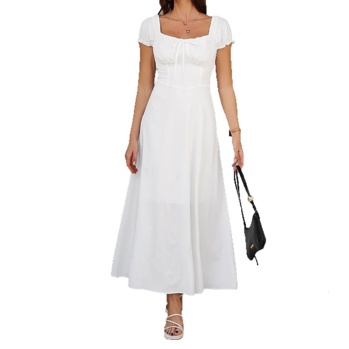 French Vintage Burgundy Evening Party Dress Women Summer Elegant Romantic Prom Vestidos Korean A-line Graduation Dresses 240115