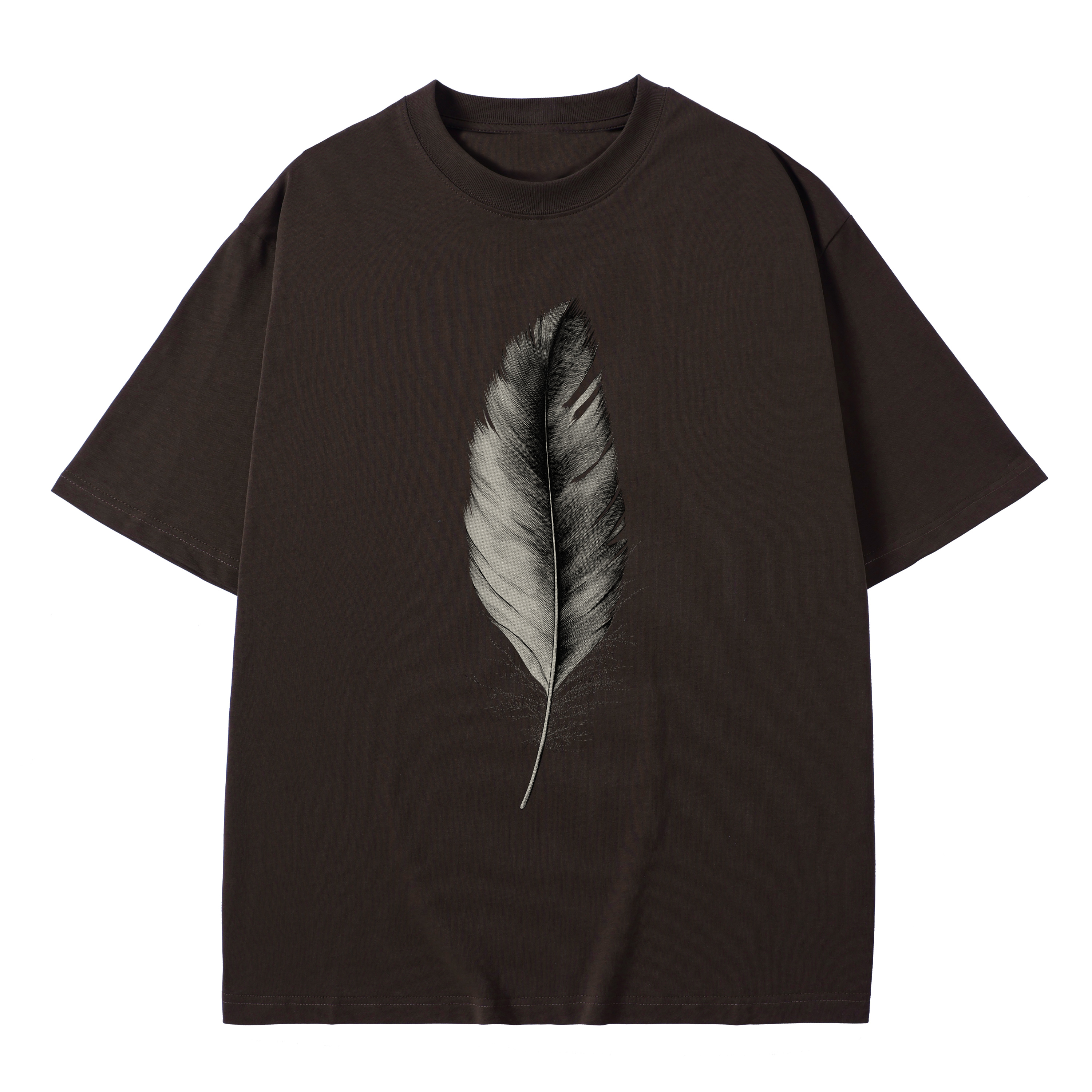 T-shirt men's top designer cotton T-shirt Silver Feather short sleeved clothing high-quality fashionable T-shirt BROADTRUE