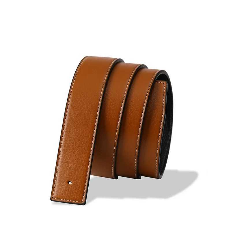 Luxury Brand Belts No Buckle Men High Quality Pin Smooth Buckle Male Straps without Buckle PU Leather Waistband No Buckle 3.8cm XJ250602