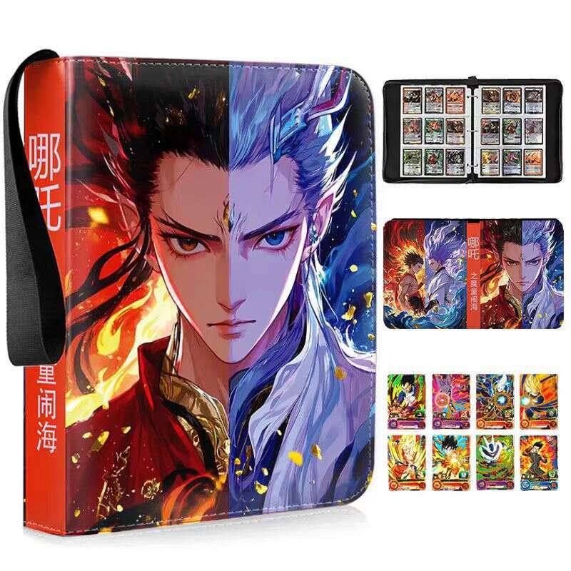 Nezha Demon Child Makes Waves Merchandise Ao Bing Card 4-Slot 9-Slot Large Capacity Binder Zipper Collection Album