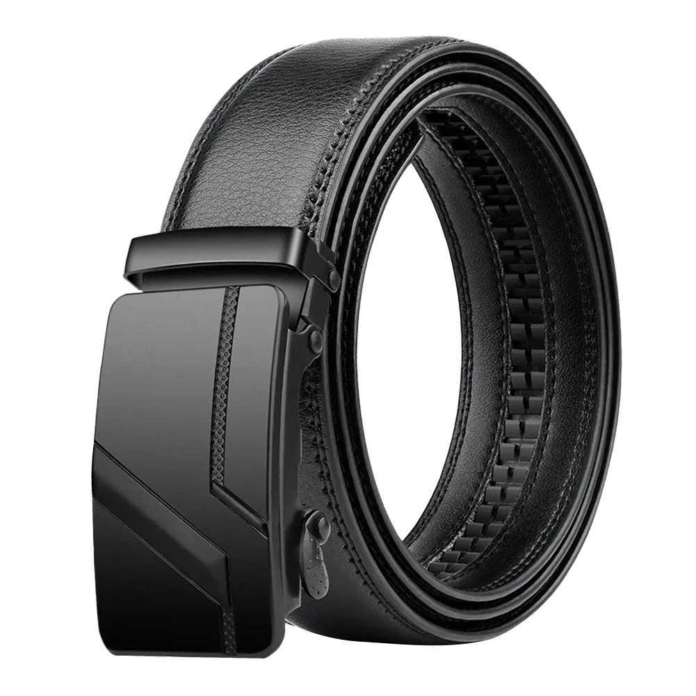 Mens High-Quality Belt 110cm 120cm 130cm Luxury Belt Black Mens Automatic PU Leather Buckle Jeans Mens Belt Suit Belt XJ250602