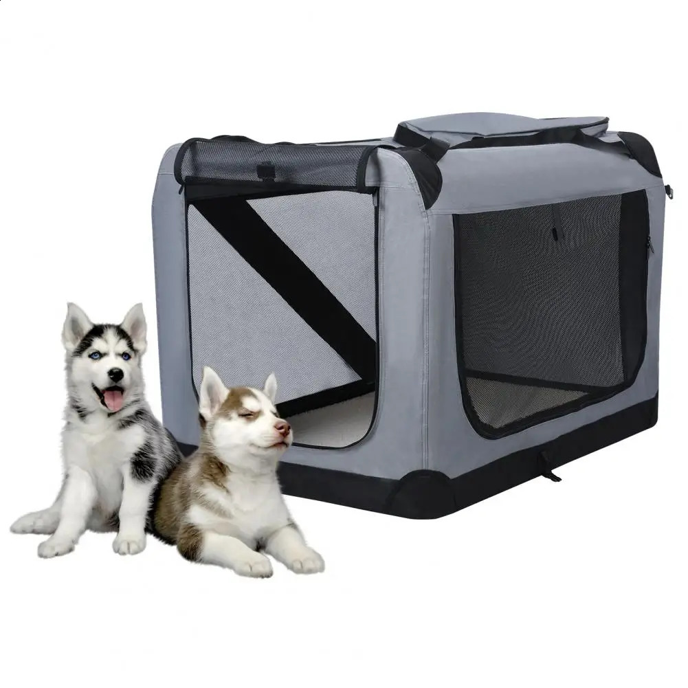 Portable Dog Bag Pet Car Travel Crates Vehicle Folding Soft Bed Collapsible Kennel House 250526
