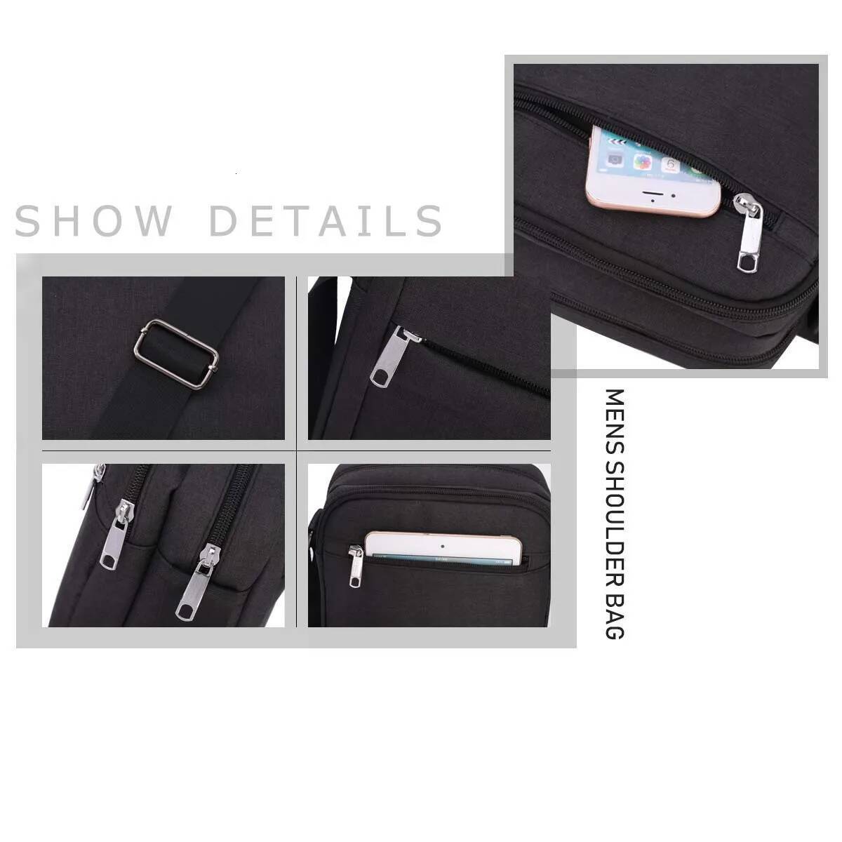 KL928 Men's Messenger - Crossbody Shoulder Bags Travel Bag Man Purse Casual Sling Pack for Work Business