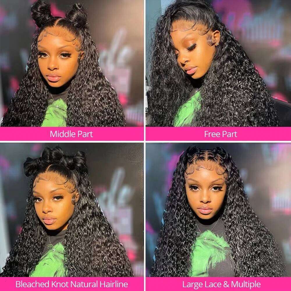 Deep Frontal Hd Wigs On Clearance Sale 13x4 13x6 Water Wave Curly 30 Inch Lace Front Wig Human Hair