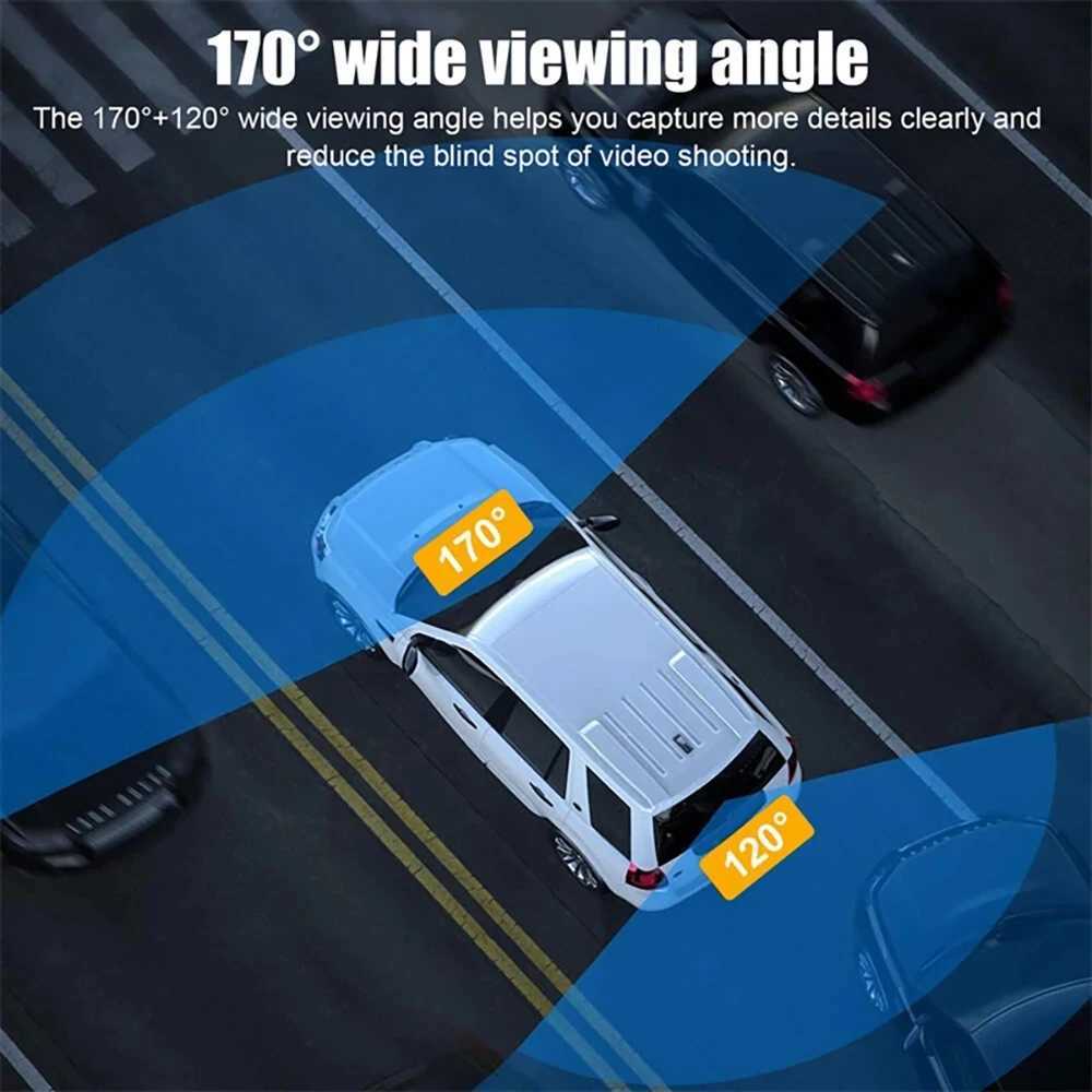 Car dvr HD 1080P Dash Cam Car dvr Driving Recorder 4inch Dual Lens Front Rear View Motion Detection Hidden Type Vehicle Black box R250529