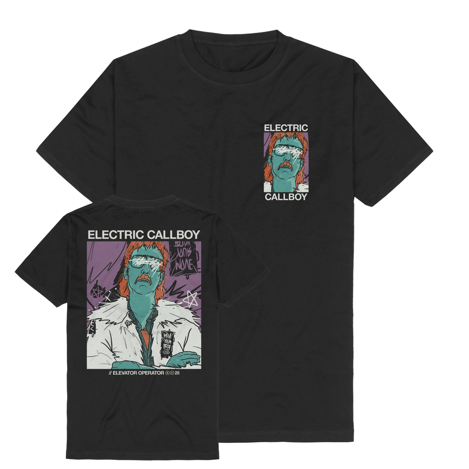 Regular Shirt Electric Callboy Helmet Fashion Print Top Tshirt Summer Light and Thin Mens Womens Tops Short Sleeves 250603