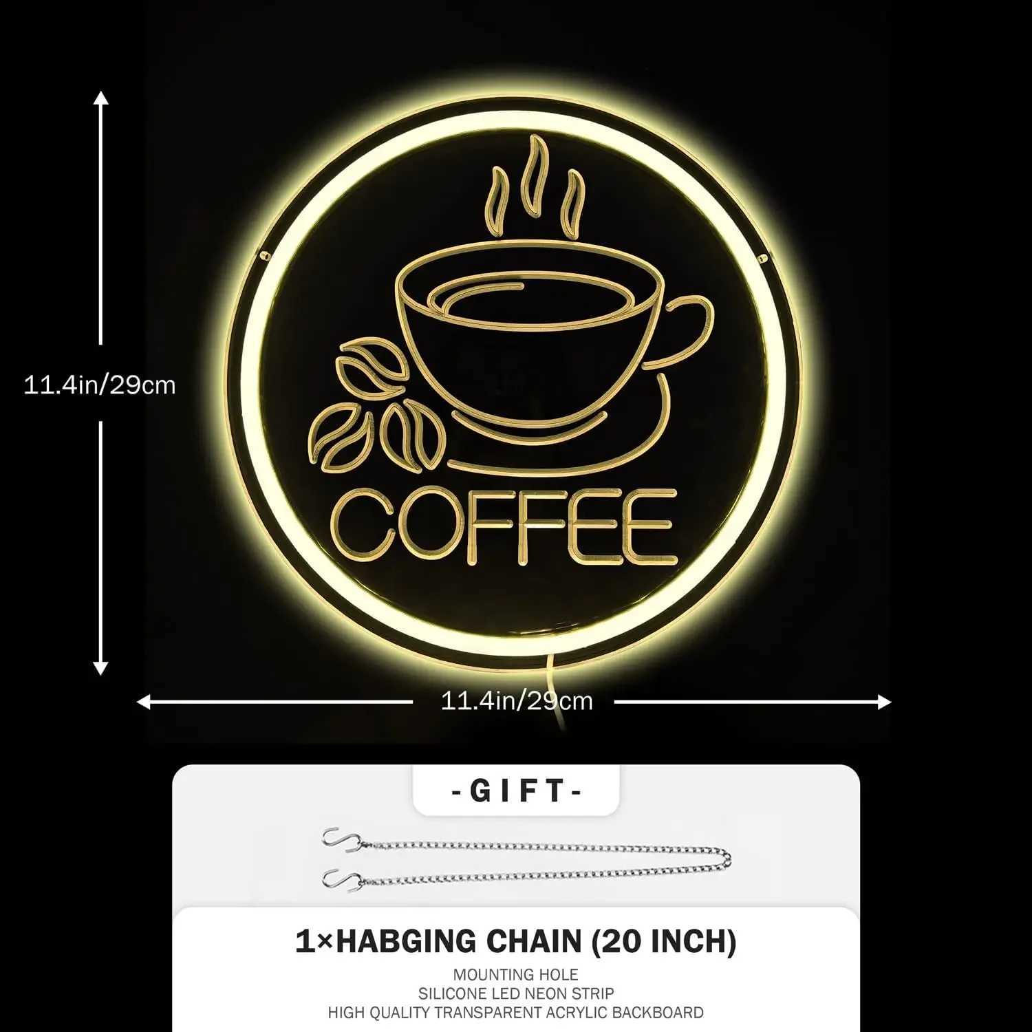Coffee Neon Sign USB Powered LED Neon Light for Coffee Bar Cafe Home Bar Restaurant Business Coffee Neon Wall Decor XJ250602