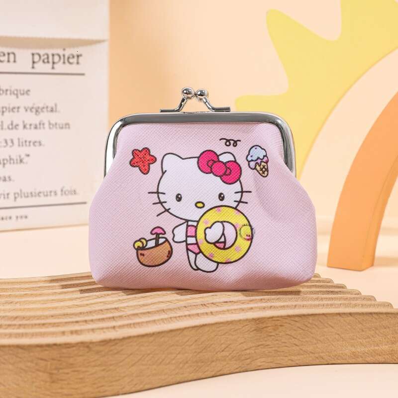 Kuromi Purse for Girls Cartoon Cute Children's Girly Heart Coin Pouch Key Bag Mini Portable