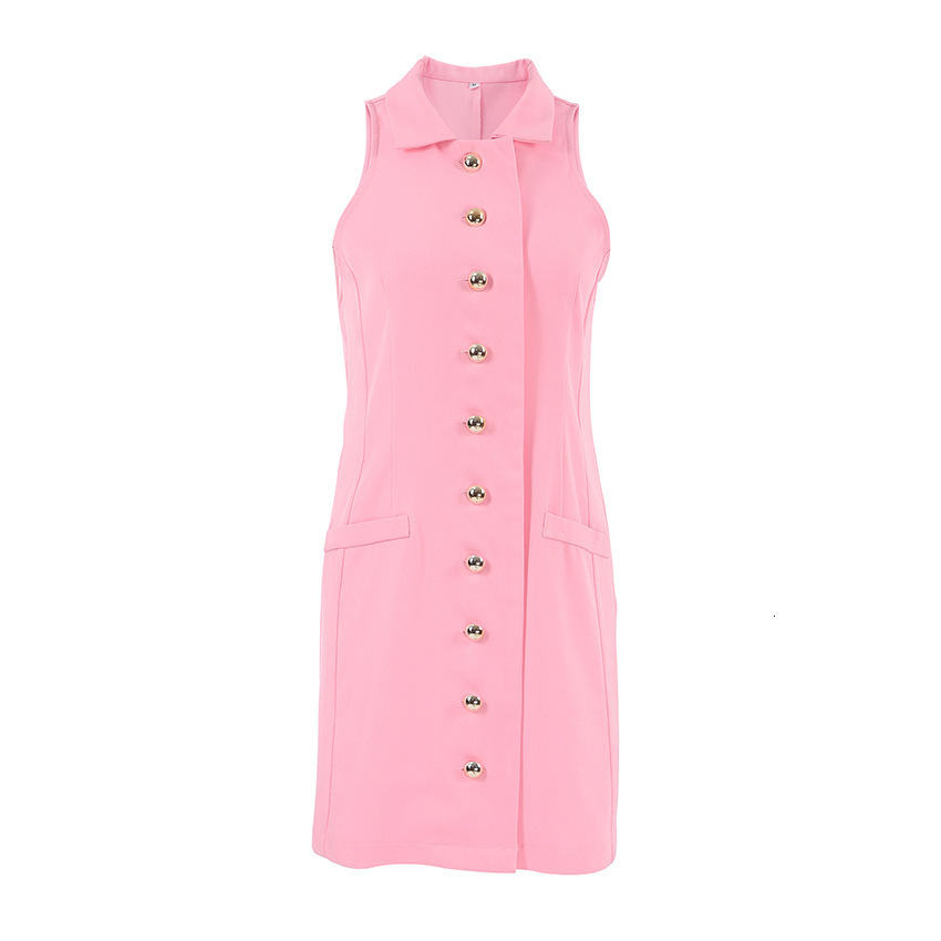 women's wear Solid Color Design Sense Versatile Turn-down Collar 2024 Spring Summer New Slim Fit Pencil Dress for Women