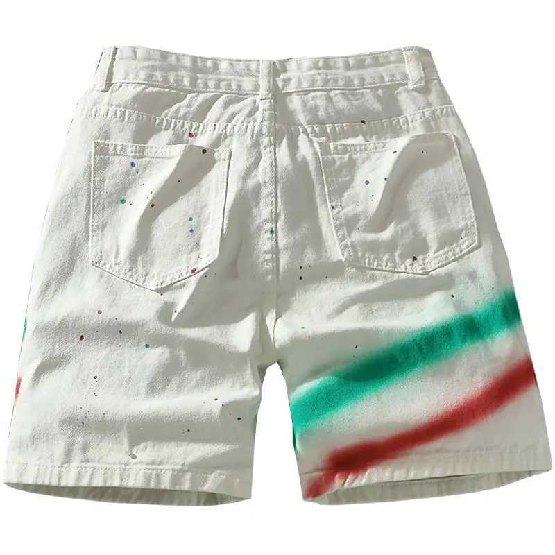 Mens Denim Shorts Multi Color Ripped Hip Hop Short Jeans Pants for Men Popular Xxxl Summer Cowboy New in Sale Y2k Fashion Thin XL T250603